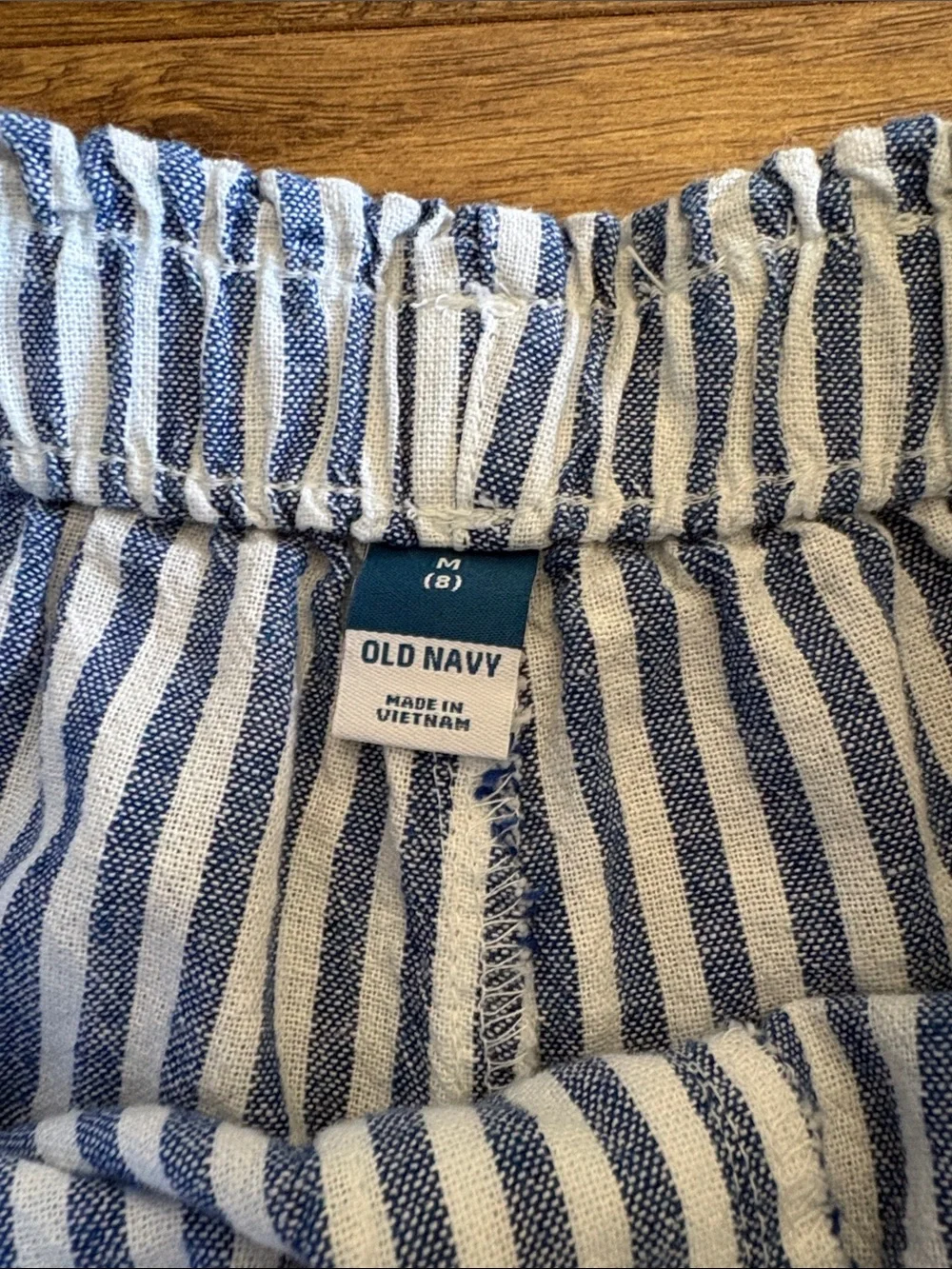 Old Navy Blue and White Striped Girls shorts